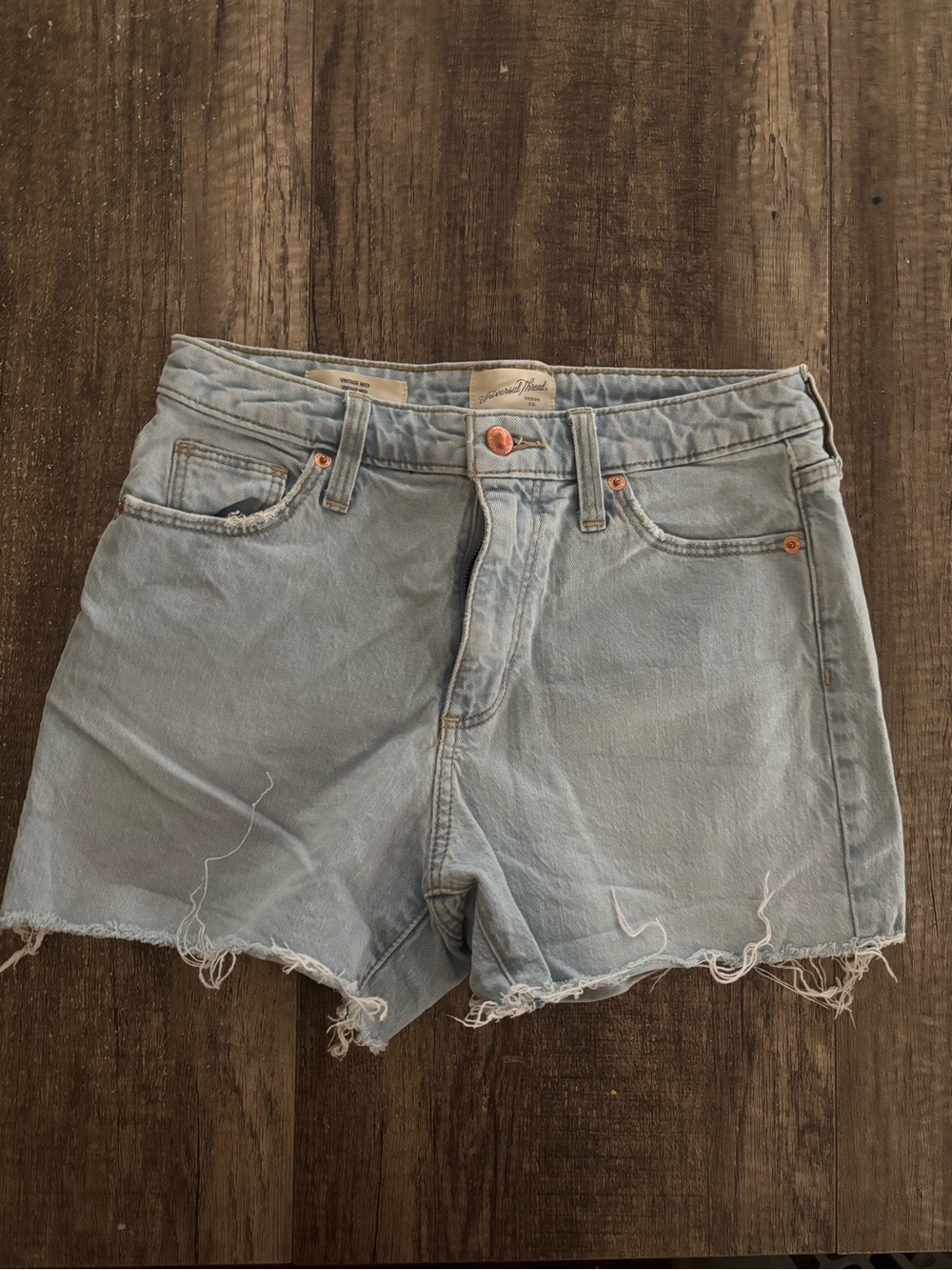 Universal Thread Light Blue Frayed Denim Shorts